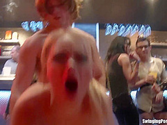 Bi Club Tramps Having Public Sex Orgy