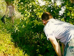 Lovely Lassie Tastes Old Cock And Wants To Feel It In Pussy