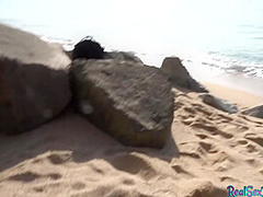 Curvy Latina gets pulled for outdoor sex in POV action