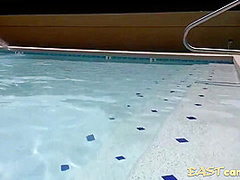 Hotel Pool Blowjob Caught