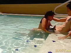 Hotel Pool Blowjob Caught