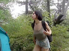 Hairy Fingers Her Hairy Pussy On A Camping Trip With Ole Nina