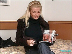 Sexy Blonde Monica Moore visits Private Casting's Couch