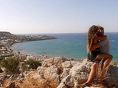 Hot Teen Couple Have Public Sex Above The Busiest Beach Of A Greek Island