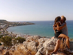 Hot Teen Couple Have Public Sex Above The Busiest Beach Of A Greek Island