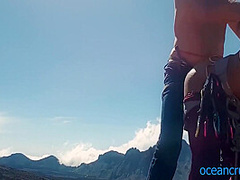 Rock Climbing Outdoor Adventure Shaky Multiple Orgasms & Creampie - Ocean Crush 21 Min
