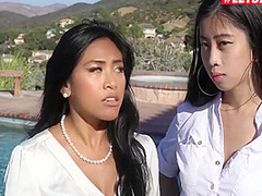 Asian Estate Agents Close Deal With A Threesome - Jade Kush, Ember Snow And Logan Long