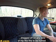 Bigbutt MILF cabbie nailed by passenger on the backseat