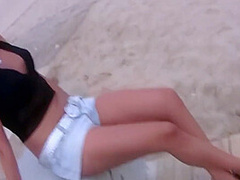 Nutte Am Strand Aufgegabelt