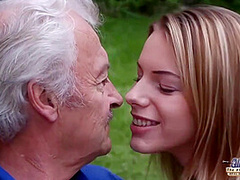Grandpa Fucks Teen Fingers Tight Pussy Fucks Her Mouth