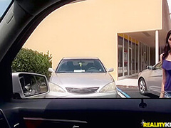 Hot Latina Sucks Him Off In The Car Before He Takes Her Home For A Fuck