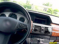 Hot Latina Sucks Him Off In The Car Before He Takes Her Home For A Fuck