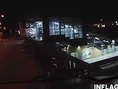 Tattooed Babe Gets Shaved Pussy Fucked Outdoors