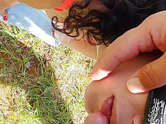 The Girl With Oil Body Makes Sloppy Deepthroat Outside/rough Sex/cumhoot - Maria Kalos