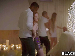 Party Ends Up In Sweaty Outdoor Interracial Dp