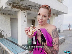 Tattooed Nymph Takes My Euros For Sex On With Silvia Ruby And Juan Lucho