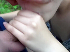 I Finished In Her Mouth In The Forest From A Very Juicy Blowjob