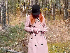 Redhead Student Sucked And Fucked With Classmate To Keep Warm In The Woods 7 Min