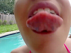 Group Fucking Two Horny Teen Sluts By The Pool