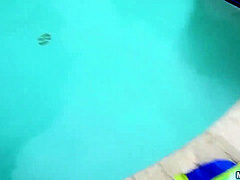 Group Fucking Two Horny Teen Sluts By The Pool