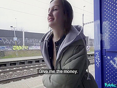Fake Stationmaster Scores Real Amateur Tittes & Pussy