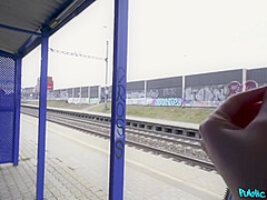 Fake Stationmaster Scores Real Amateur Tittes & Pussy
