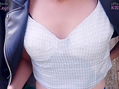 Pickup In Outdoor Park With Real Sex And Cum In Mouth / Kiss Cat