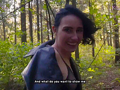Pickup In Outdoor Park With Real Sex And Cum In Mouth / Kiss Cat
