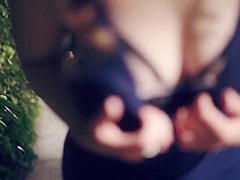 Classy Girl Gets Cock Pushed Into Her Mouth In Public