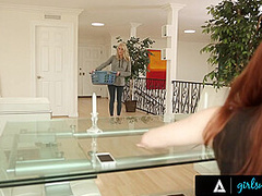 GIRLSWAY Hot Maid Gets Into A Nasty Squirting 3-Way With Her Rich Dominatrix Boss