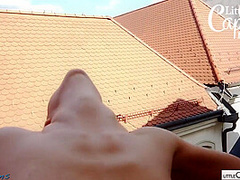 Alexis Crystal In Caught And Even More Horny - Risky Rooftop With Public Pov