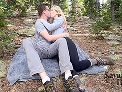 Fucking A Slutty Blonde Yogi In The Woods