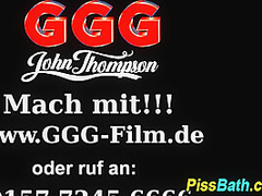 Urine Slut Drinks Pee And Pisses Outdoors With Cony Clay And Montse Swinger