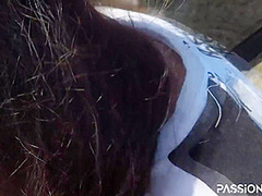 Car Solo Finished With Public Fuck My Tight Pussy And Mouth Outdoor - Trip With Passionbunny