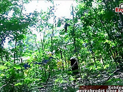 FAT UGLY GERMAN TEEN WITH BIG NATURAL TITS OUTDOOR POV FUCK