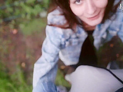 Hot Fucking And Sucking In The Park. Outdoor Sex With Cute Girl (4k 60fps)