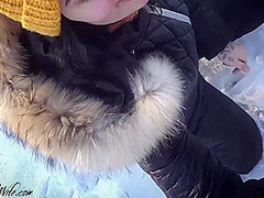 Brunette Public Blowjob Dick Stranger And Cum In Mouth - Hidden Camera 10 Min