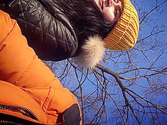 Brunette Public Blowjob Dick Stranger And Cum In Mouth - Hidden Camera 10 Min