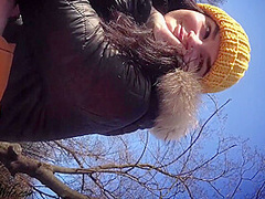 Brunette Public Blowjob Dick Stranger And Cum In Mouth - Hidden Camera 10 Min