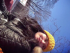 Brunette Public Blowjob Dick Stranger And Cum In Mouth - Hidden Camera 10 Min