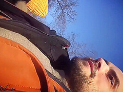 Brunette Public Blowjob Dick Stranger And Cum In Mouth - Hidden Camera 10 Min