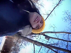 Brunette Public Blowjob Dick Stranger And Cum In Mouth - Hidden Camera 10 Min