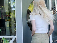 Donnie Rock And Nella Jones - Skinny Natural Blonde Rides Cowgirl
