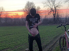 Horny Teenager And Hot Trip By Bicycle ! 1 - Trip. 2 - Cumshot ! / Big Dick 12 Min