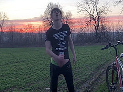 Horny Teenager And Hot Trip By Bicycle ! 1 - Trip. 2 - Cumshot ! / Big Dick 12 Min