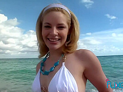 Blonde Bikini Babe Fucks Boyfriend