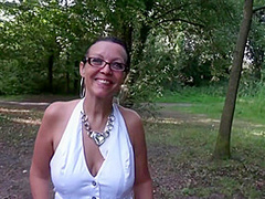 Mature Brunette Fucked In The Park
