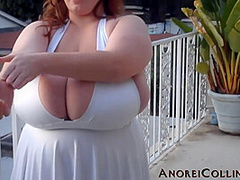 Anorei Collins - White Dress On Balcony