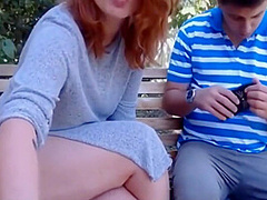 Thick Redhead And Neighbor Have Outdoor Sex