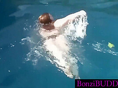 Anorei Collins - Fatty Swimming Naked In Pool